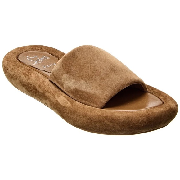 Christian Louboutin Holysummer Tan Suede Platform Sandals Size 42 EU / 12 US NIB - Picture 8 of 11